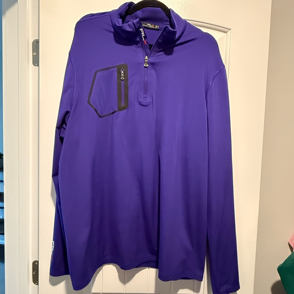 Ralph Lauren RLX Electric Purple Quarter-Zip Pullover